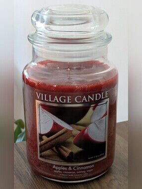 HTF Seasonal Apple Cinnamon Village Candle